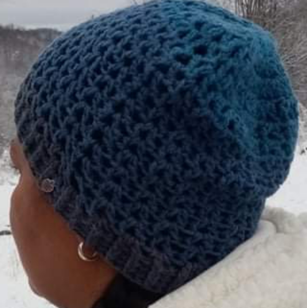 Handmade Crochet V- Stitch Lightweight Slouchy Beanie